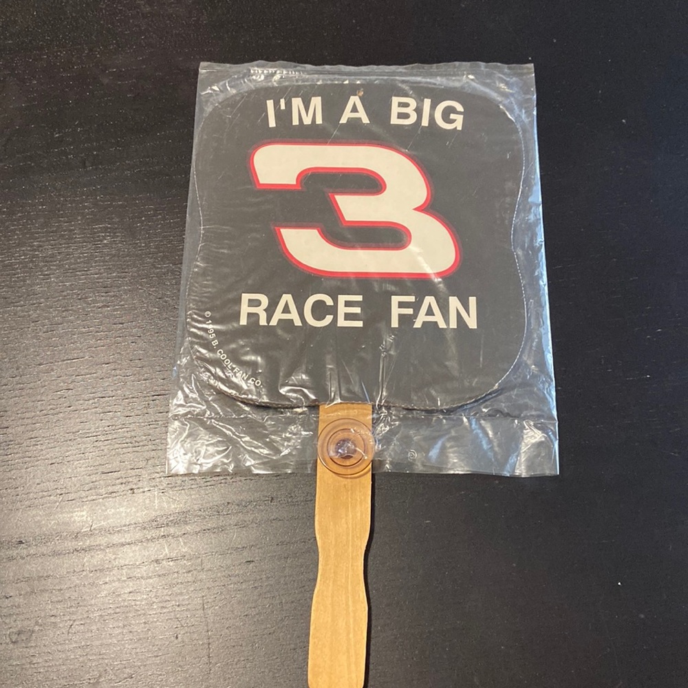 Vintage Nascar Dale Earnhardt 3 I’m A Big Race Fan Track Giveaway Hand Fan